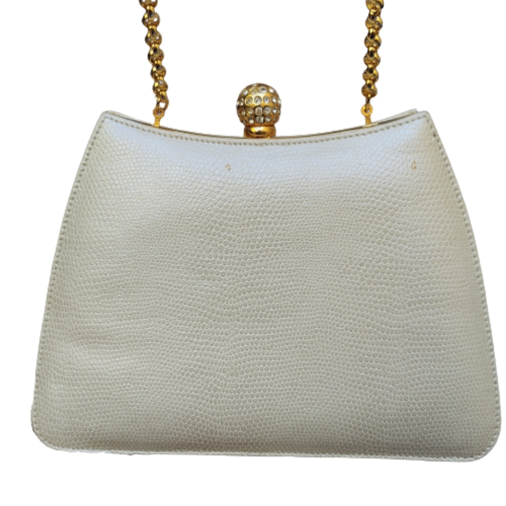 Marlene Gaines Vintage Irredesent Textured Leather Evening Bag